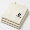 Premium Soft-Touch Emblem Tee – Cream