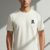Premium Soft-Touch Emblem Tee – Cream