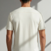 Premium Soft-Touch Emblem Tee – Cream