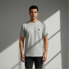 Premium Honeycomb Textured Tee – Light Grey