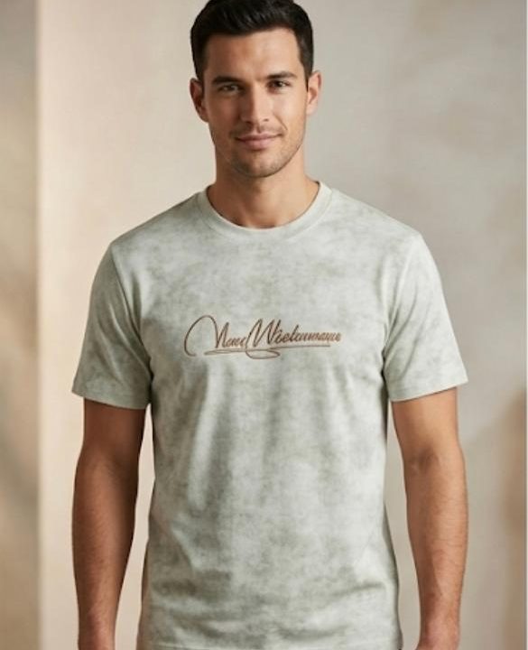 Men’s Signature Script Graphic T-Shirt – Sage Green Tie-Dye