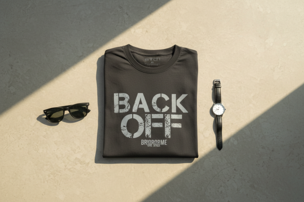 back-off-charcoal-folded "BACK OFF" Graphic Tee – Black
