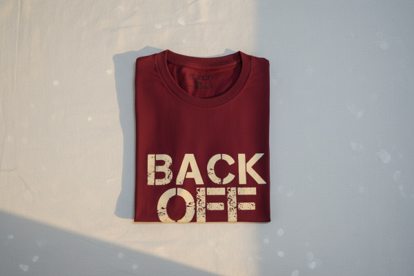 "BACK OFF" Graphic Tee – Maroon