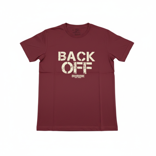 "BACK OFF" Graphic Tee – Maroon
