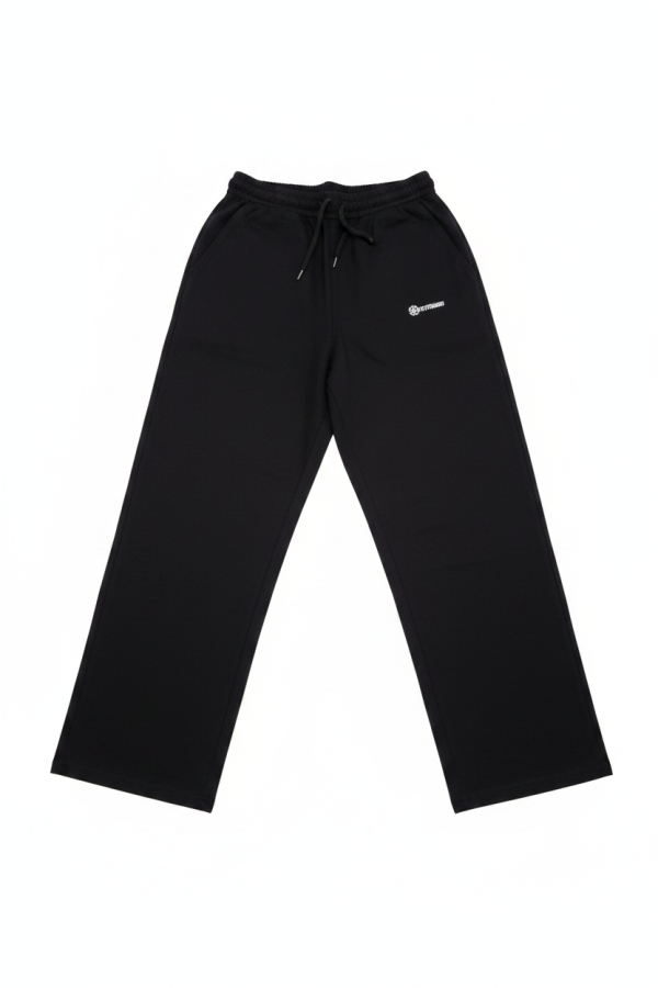 Heavyweight Smooth Baggy Trousers – Black