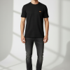 Premium Honeycomb Textured Tee – Black