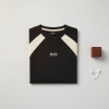 Retro Panel Essential Tee – Black & Cream