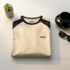 Retro Panel Essential Tee – Cream & Black