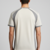 Retro Panel Essential Tee – Cream & Grey