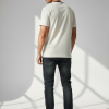 Premium Honeycomb Textured Tee – Cream