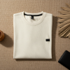 Premium Honeycomb Textured Tee – Cream
