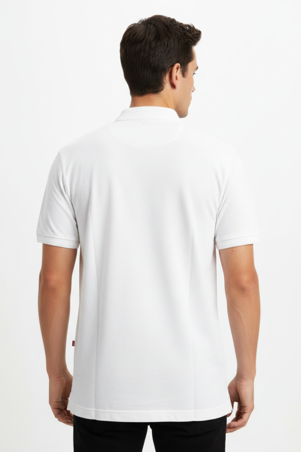 Men's Classic Cotton Polo Tee - White