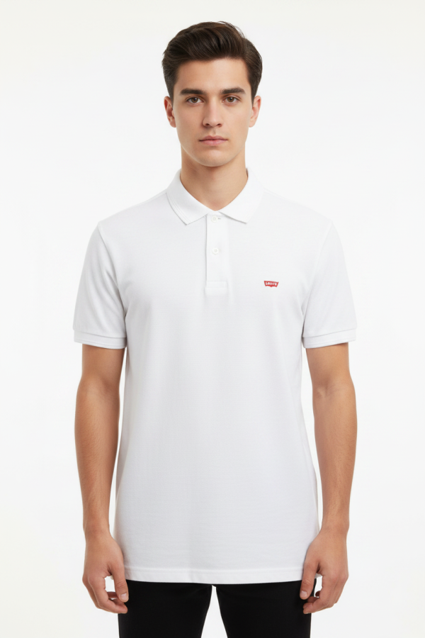 Men's Classic Cotton Polo Tee - White