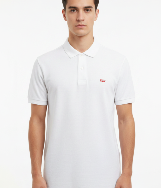 Men's Classic Cotton Polo Tee - White