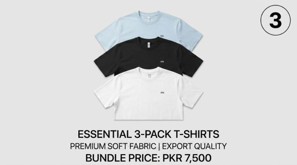 Premium Quality Pack of 3 Export Quality Tees
